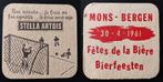 STELLA ARTOIS onderzetter met achterkant 1961, Verzamelen, Biermerken, Viltje(s), Stella Artois, Ophalen of Verzenden