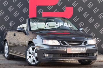 Saab 9-3 Cabriolet 2.0 Turbo Linear 1ste eig. + 1j garantie, Auto's, Beige, 4 cilinders, Leder, Bedrijf