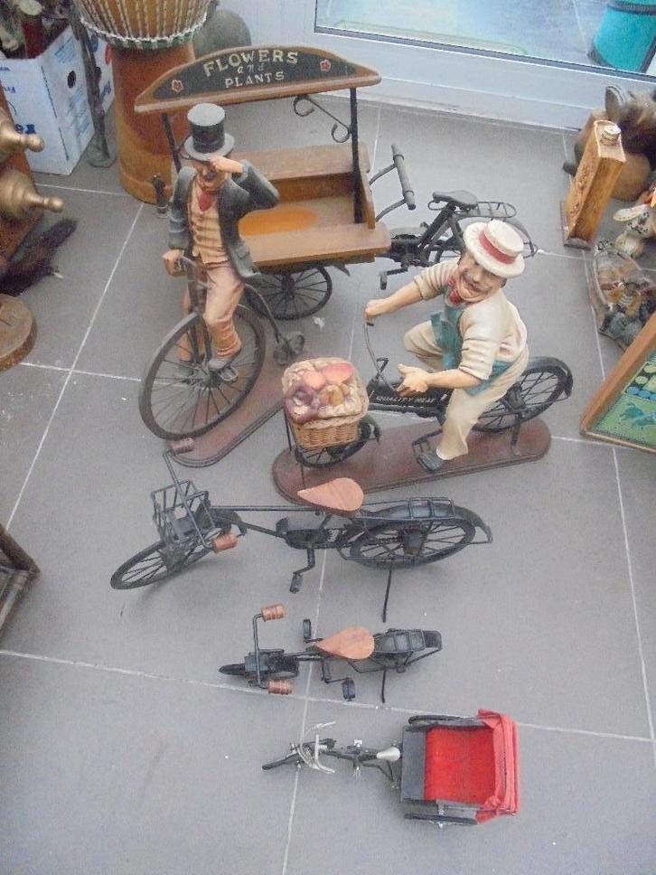 verzameling antieke miniatuur fietsen decoratie, Antiek en Kunst, Curiosa en Brocante, Ophalen of Verzenden