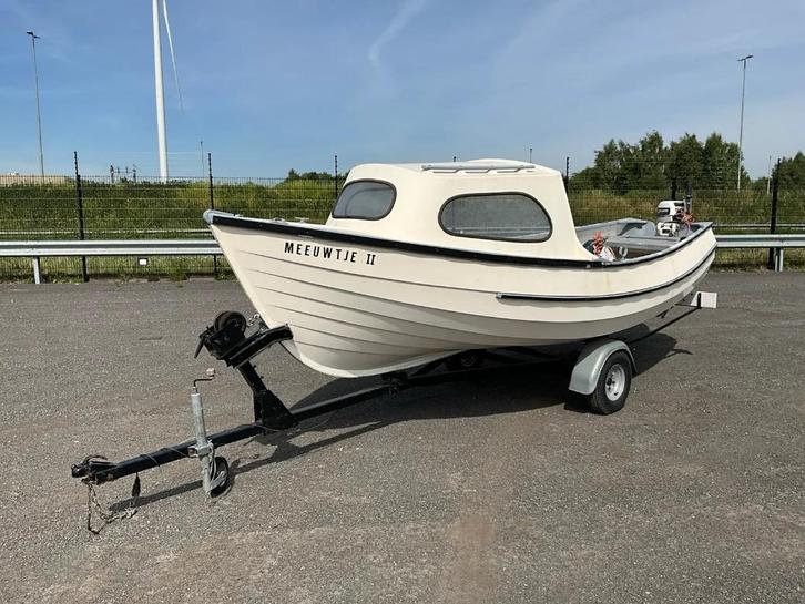 boot, Watersport en Boten, Motorboten en Motorjachten, Gebruikt, Polyester, Tot 6 meter, Benzine, Buitenboordmotor, Minder dan 10 pk
