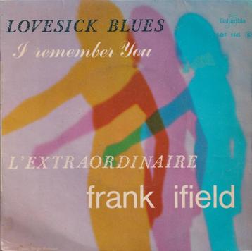 Frank Ifield – Lovesick blues / I remember you + 2 – Single, Enlèvement ou Envoi, Utilisé, Pop, 7 pouces