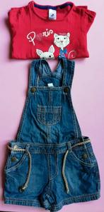 Longsleeve en salopette maat 98-104, Kinderen en Baby's, Ophalen of Verzenden, Zo goed als nieuw, Meisje, Setje