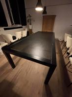 Zwarte ijzeren metalen tafel voor 8 personen, Huis en Inrichting, Tafels | Eettafels, Ophalen, 200 cm of meer, 50 tot 100 cm, Zo goed als nieuw
