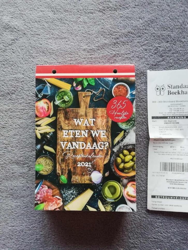 Que mangeons-nous aujourd'hui, calendrier, nouveau, Livres, Livres de cuisine, Neuf, Enlèvement ou Envoi