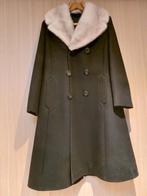 Zwarte mantel met bontkraag en bijhorende muts., Kleding | Dames, Jassen | Winter, Ophalen, Zo goed als nieuw
