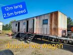 Oplegger 12,5m wc douche woonwagen bouw trailer chassis bos, Ophalen
