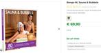 BONGO Grimbergen Thermale baden Bubbelsauna - 69,99€, Tickets en Kaartjes, Twee personen, Cadeaubon, Arrangement, Spa of Sauna