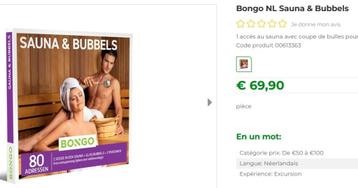 BONGO Grimbergen Thermale baden Bubbelsauna - 69,99€ beschikbaar voor biedingen