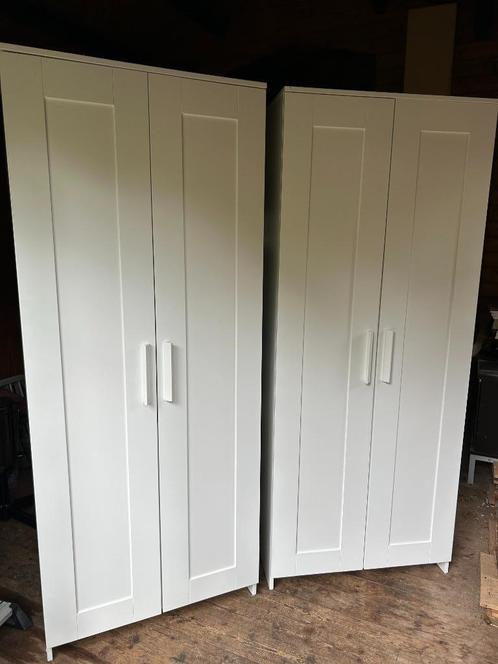 BRIMNES Kledingkast met 2 deuren, wit, 78x190 cm, Huis en Inrichting, Kasten | Kleerkasten, Nieuw, 150 tot 200 cm, 50 tot 100 cm