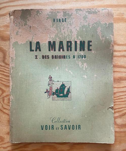 TINTIN   Album La Marine 1 avec 12 chromos, Boeken, Stripverhalen, Ophalen of Verzenden