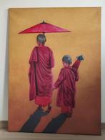 Buddha canvas schilderij, Ophalen