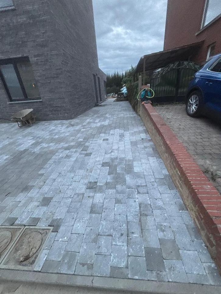 Straatstenen leggen — Terras, oprit en — Professioneel werk, Tuin en Terras, Gras en Kunstgras, Nieuw, Ophalen of Verzenden