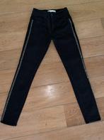 Zara zwarte jeans met glitterstreep (maat 34), Zara, Ophalen of Verzenden, W27 (confectie 34) of kleiner, Zo goed als nieuw