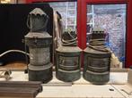 3x antieke maritieme industriële scheepslamp, Antiek en Kunst, Antiek | Verlichting, Ophalen