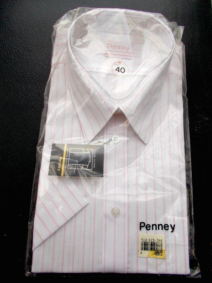 Chemise Blanc - Rose - Taille 40 "PENNEY" Qualité supérieure, Vêtements | Hommes, Chemises, Neuf, Tour de cou 39/40 (M), Rose