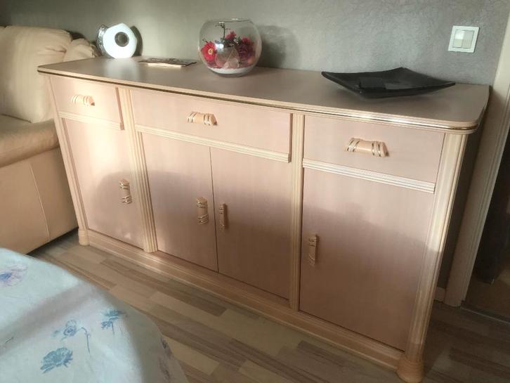 Salle à manger complète avec vitrine, Maison & Meubles, Salles à manger complètes, Comme neuf, 4 à 6 chaises, Enlèvement