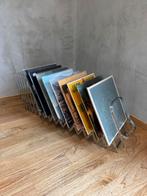 Design uitschuifbaar tijdschriftenrek/ Lp’s, Ophalen, Zo goed als nieuw