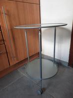 Ronde tafel met 2 niveaus H.60 cm diameter 50 cm., Ophalen, Zo goed als nieuw