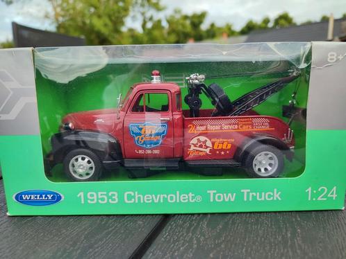 1/24 welly Chevrolet takelwagen met takelwagen, Hobby en Vrije tijd, Modelauto's | 1:24, Zo goed als nieuw, Auto, Welly, Ophalen of Verzenden
