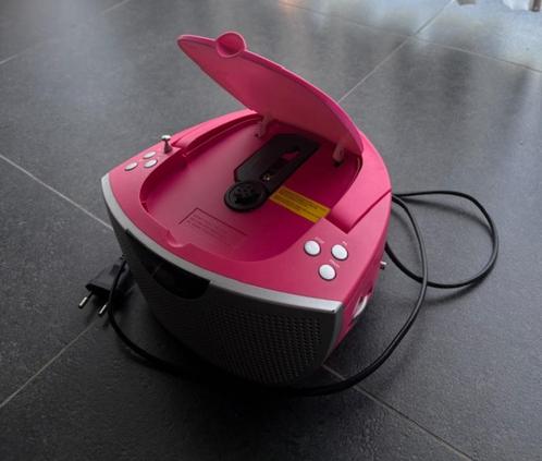 Draagbare FM-radio met CD-speler - Roze (Bigben), Audio, Tv en Foto, Cd-spelers, Gebruikt, Draagbaar, Met radio, Ophalen of Verzenden