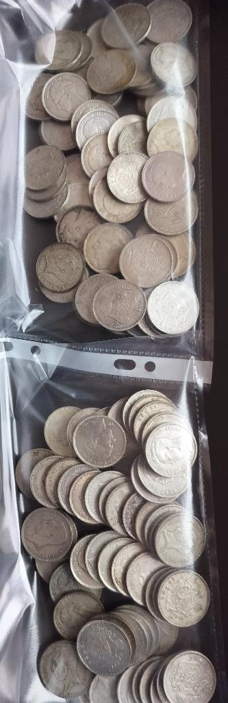 Lot 108 pièces argent 20 francs Belgique. Lire SVP disponible aux enchères