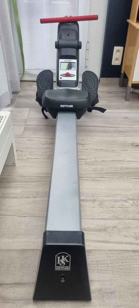 Roeitrianer Kettler Coach HKS, Sport en Fitness, Fitnessapparatuur, Gebruikt, Roeitrainer, Armen, Benen, Borst, Buik, Rug, Aluminium
