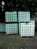 1000L Watervaten metalen pallet , ibc containers als nieuw, Jardin & Terrasse, Barils de pluie, Enlèvement ou Envoi, Neuf