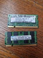 Barrettes RAM ddr2 2x 1gb, 1 GB of minder, 667 et 800, Ophalen of Verzenden, DDR2