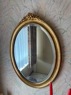 Goud kleurige wand spiegel, Ophalen, Ovaal, 50 tot 100 cm, Minder dan 100 cm