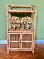 Vintage rieten rotan bamboe kastje kast, Huis en Inrichting, Kasten | Overige, Ophalen of Verzenden