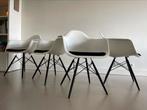 Vitra eames kuipstoelen wit gestoffeerd zwart DAW, Enlèvement ou Envoi, Blanc