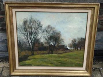 huile sur toile paysage signe michel dutrieu beschikbaar voor biedingen