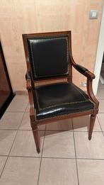 fauteuil de bureau en acajou de style Louis XVI cuir  noir, Enlèvement