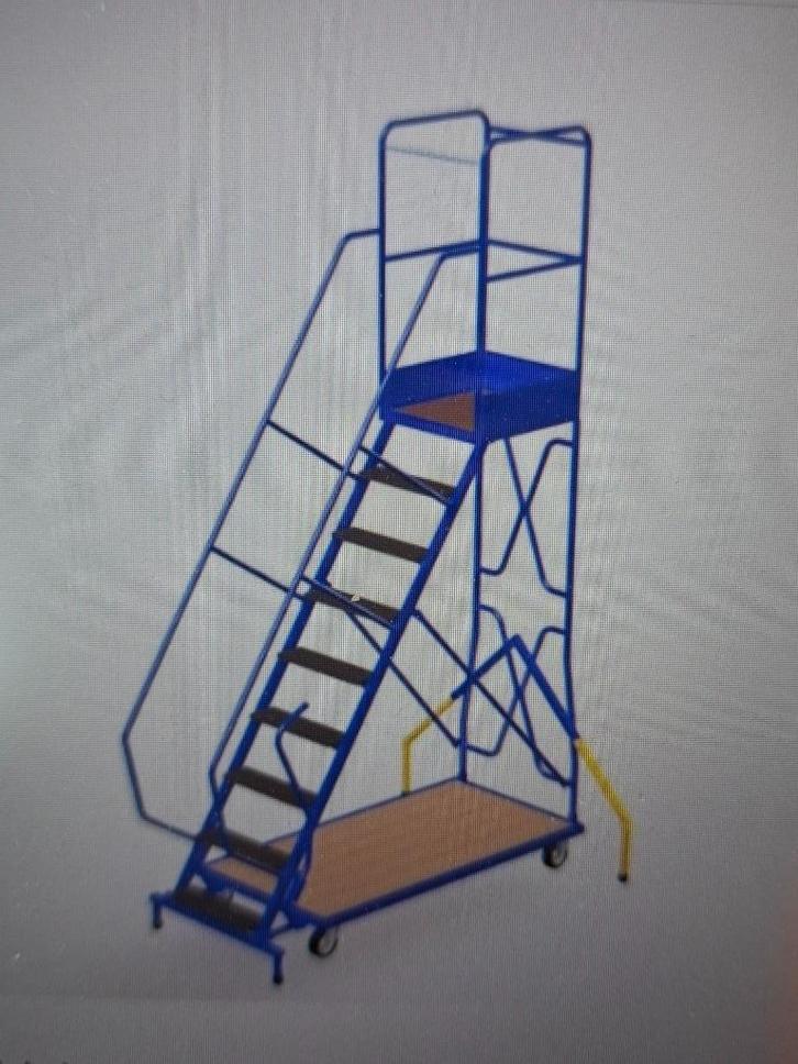 Magazijnladder werkhoogte 3m90-gedemonteerd, Doe-het-zelf en Bouw, Ladders en Trappen, Gebruikt, Ladder, 2 tot 4 meter, Ophalen