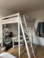 Mezzanine 2 zitplaatsen wit hout, Huis en Inrichting, Slaapkamer | Stapelbedden en Hoogslapers, Ophalen, Hoogslaper, Tweepersoons