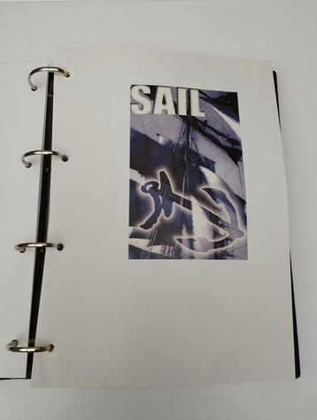 Een postzegel album over schepen of sail kleur verschillende, Enlèvement