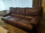 Lederen zetel, Huis en Inrichting, Gebruikt, Rechte bank, 200 tot 250 cm, Vierpersoons of meer