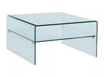 Salontafel STILEOS - Dubbele plaat - Gehard glas, Huis en Inrichting, Tafels | Salontafels, Ophalen, 50 tot 100 cm, Vierkant, Nieuw