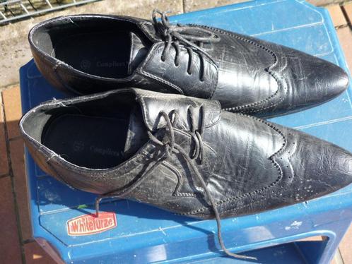 Zwarte stadsschoenen voor heren P43.COMPLICES EAGLE IN leer, Kleding | Heren, Schoenen, Veterschoenen, Ophalen of Verzenden