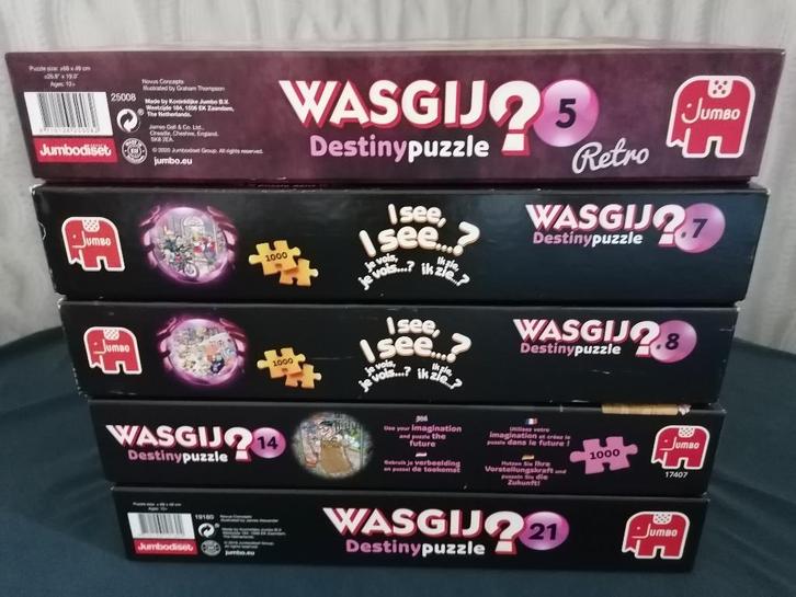 wasgij destiny -  5 puzzels , prijs per puzzel, Hobby en Vrije tijd, Denksport en Puzzels, Gebruikt, Legpuzzel, 500 t/m 1500 stukjes