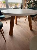 Ronde tafel 6/7 personen, Huis en Inrichting, Tafels | Eettafels, Ophalen, Zo goed als nieuw, Eikenhout
