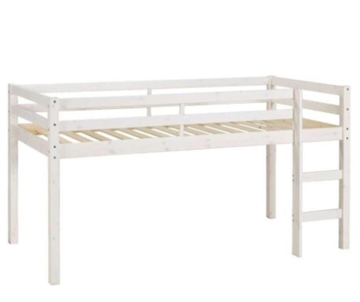 Bed voor tieners, Huis en Inrichting, Slaapkamer | Bedden, Zo goed als nieuw, 90 cm, 200 cm, Hout, Wit, Verstelbaar, Ophalen