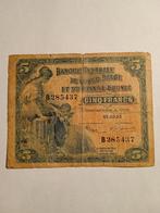 Congo Belge, 5 francs, 1-10-1952, joli billet, Envoi