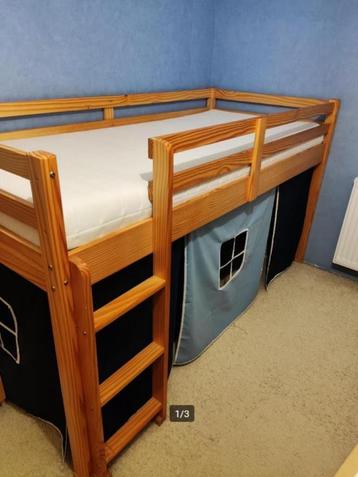 halfhoogslaper hoogslaper kinderbed met tent beschikbaar voor biedingen