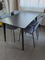 Tafel met 4 stoelen, Huis en Inrichting, Tafels | Eettafels, Ophalen, 100 tot 150 cm, 50 tot 100 cm, Zo goed als nieuw