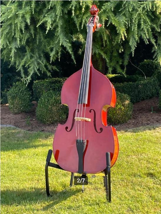 kinder contrabas, Muziek en Instrumenten, Strijkinstrumenten | Contrabassen, Zo goed als nieuw, 1/8-contrabas, Ophalen