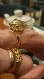 Bague 18k  pierre  6k Citroën  solide 1500€, Verzamelen, Swarovski, Ophalen of Verzenden