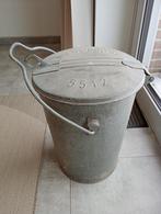 Retro vuilnisbak van galva (1967), Tuin en Terras, Ophalen, Gebruikt