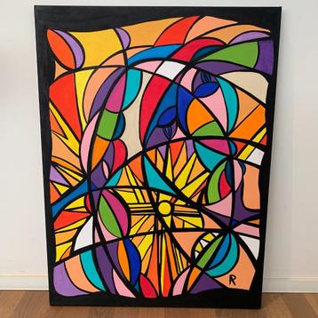 Abstracte compositie van Anne Philippe beschikbaar voor biedingen