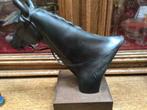 I.Rochard getekend bronzen paardenhoofd, Ophalen
